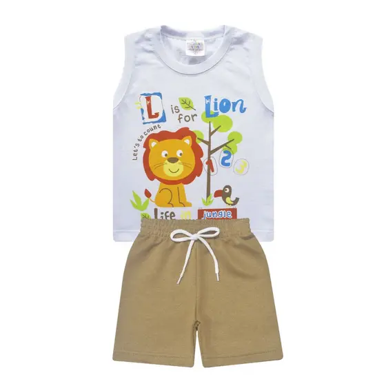 Conjunto Regata e bermuda, bebê e infantil menino