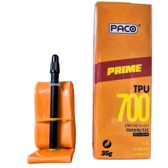 Câmara Ar Tpu Paco 700x18C, 700x32C Speed Bico Presta 65mm Super Leve 35g