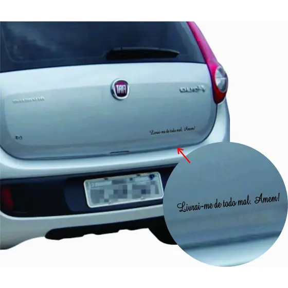 Adesivo Livrai-me de todo mal. Amém! Carro Moto Notebook 30x3 TOP