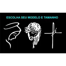 ADESIVO RELIGIOSOS ( carro, moto, caminhão, barco, paredes e moveis) (JESUS ou FÉ ou SANTA ) BRANCO 27x18 ou 20x14