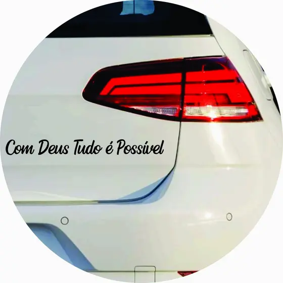 Adesivo Com Deus Tudo è Possível. Carro Moto Notebook 30x3