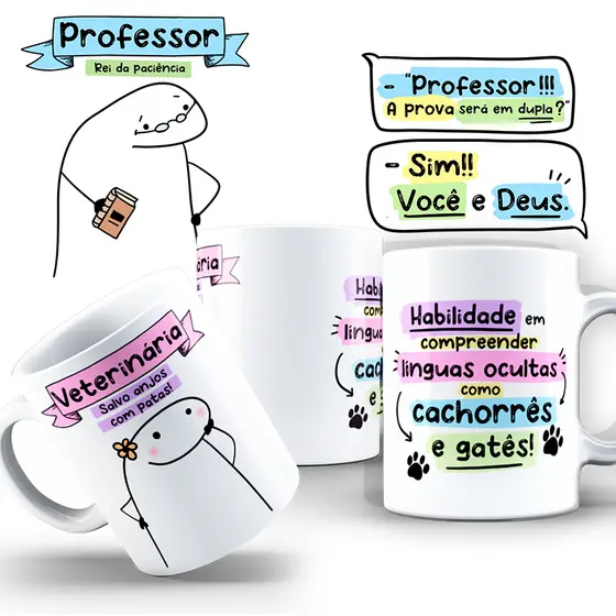 Caneca Flork Profissões com Frases Engraçadas!