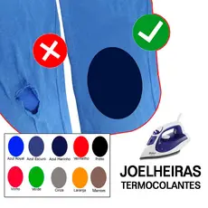 3 Pares Joelheiras Termocolante - SEM COSTURA Reforço Reparo Calça Escola Infantil - APLIK