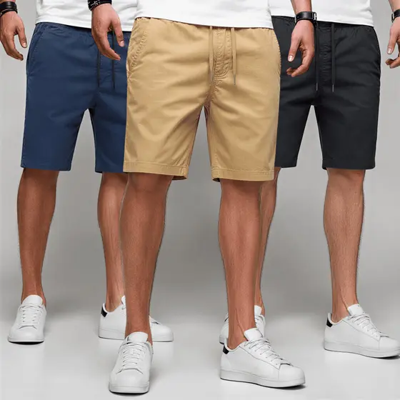 KIT2 ou 3 Bermuda Sarja Colorida Premium Masculina Casual Confortável Moda Verão Streetwear casual premium