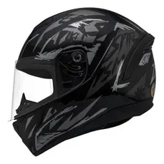 Capacete Moto Peels Spike 2 Dsm Brilhante Preto Grafite
