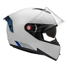 Capacete Peels Icon Pro 2nd Branco Azul Óculos Solar Brilhante