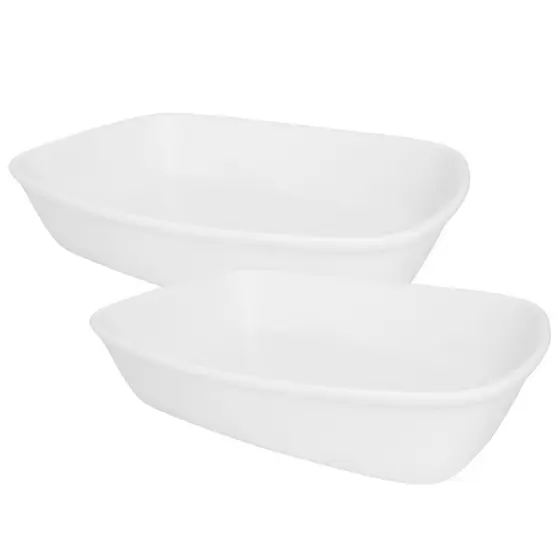 Jogo 2 Travessas Porcelana Refratárias Assadeira Bake Grande 2,5l Oxford