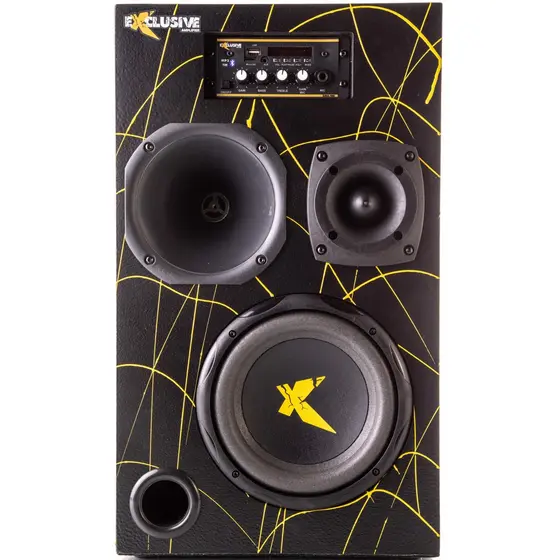 Caixa Amplificada Exclusive Bob 8 Polegadas 400 Wrms Mixer Usb Mic P10