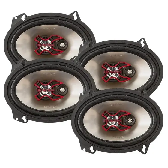 2 Pares Alto Falante Bravox Triaxial 5x7 e 6x8 Carro 200WRms