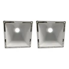 Kit 2 Cone Corneta Lts 1921 Parafuso Lente 19-21 Boca Jarro Trio Paredão Aluminio Quadrado