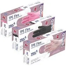1 CX de Luva Plástica Viniflex VOLK TPE - cx c/ 100
