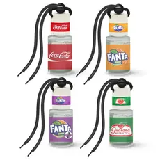 Kit 4 Aromatizantes / Cheirinho Para Carro Coleção Rótulos Refri Diversos