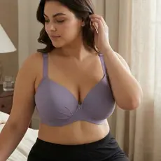 Sutiã Plus Size Base Cruzada Reforçado, efeito Up, com bojo.