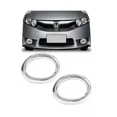 Par Aplique Farol Milha Auxiliar New Civic 2010 2011 2012 Cromado