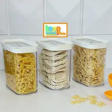 Kit 3 potes herméticos  de 1500ml em policarbonato- Helsim
