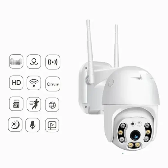 Câmera A8 Externa Ip A Prova D'água Infravermelho Alarme Wifi Hd Sensor De Movimento Bivolt APP