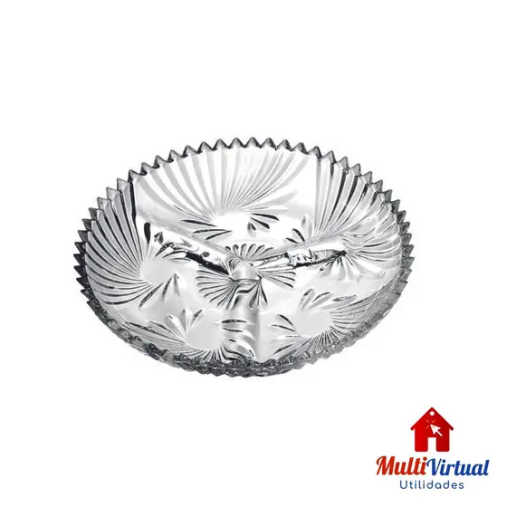 Fruteira Petisqueira Centro De Mesa Viana vidro 22cm
