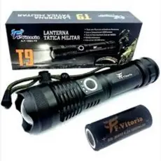 Lanterna tatica militar T9 bateria de longa duração
