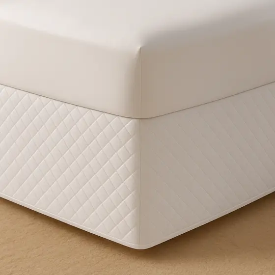 Saia Box Matelada Com Elástico Casal Padrão/Solteiro/King/Queen - Avelã Queen Branco