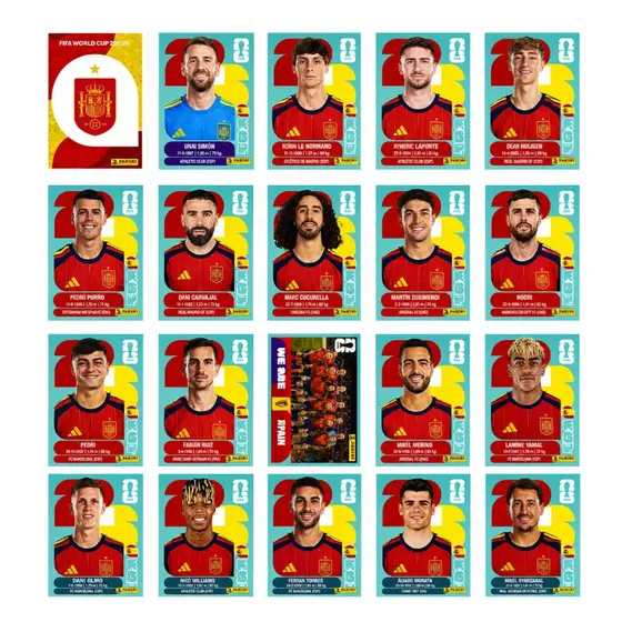 Espanha - Figurinhas Originais Avulsas Copa do Mundo Fifa 2026 (POR) (venda unitária)