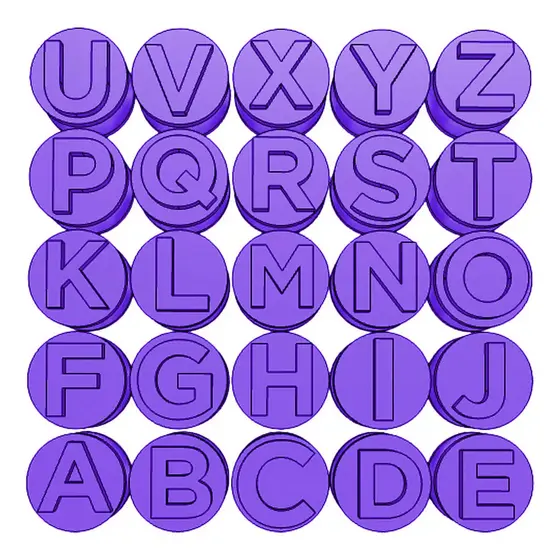 Carimbos Para Doces Docinhos Personalizados Letras Alfabeto