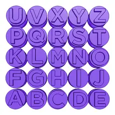 Carimbos Para Doces Docinhos Personalizados Letras Alfabeto