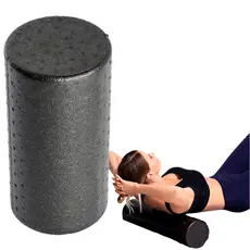Rolo Massagem Liberação Miofascial liso Foam Roller Soltura Yoga Pilates - Preto Rolo Mobility (30cm x 15cm)