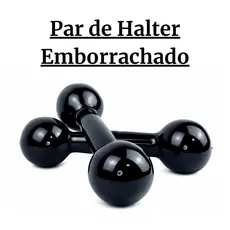 Par Halter Emborrachado 1kg a 5kg One Life Sports Musculação Treino Funcional