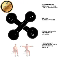 Par Halter Bola Emborrachado 1 kg