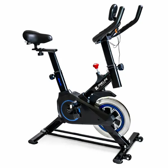 Bicicleta Ergométrica Spinning Inércia 6kg One Life Sports®| Academia Fitness Ciclismo Profissional