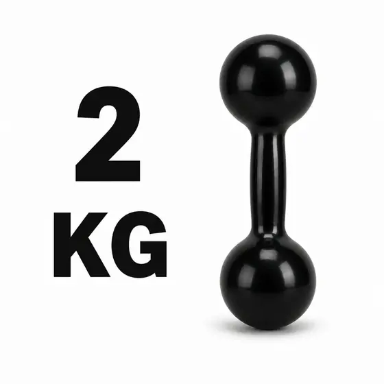 Halter 2 kg emborrachado Profissional Ferro Fundido 1 Unidade