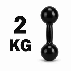 Halter 2 kg emborrachado Profissional Ferro Fundido 1 Unidade