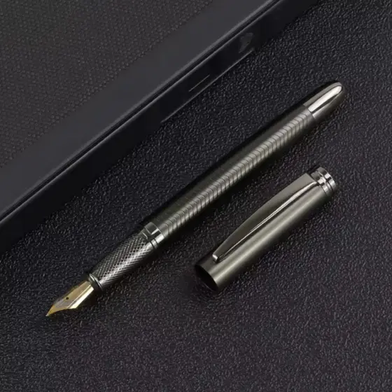 CANETA TINTEIRO EXECUTIVA PENA CHUMBO ELEGANTE RELEVO 0,5MM LUXO ELEGANTE PRESENTE