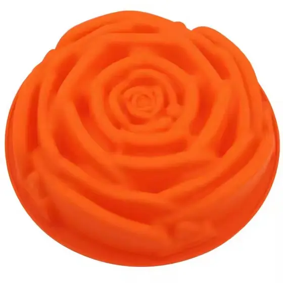 FORMA MOLDE ASSADEIRA SILICONE BOLO FLOR ROSA ARTESANATO 24C