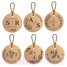 Tags  Kraft  4 cm - Para Casamento, Noivado, Chá de Panela - Várias Opções - Inclui cordinha