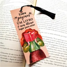 Marcador de Páginas tema Livros - Plastificado com ou sem tassel