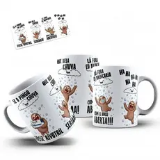 Caneca Com Frase Se o Pingo da Chuva Fosse Rivotril Personalizada de Porcelana 325ml | Presente Criativo Exclusivo