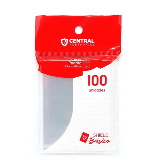 Central Shield Básico 65mm x 90mm 100 Sleeves Tamanho Padrão Pokemon Magic
