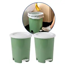 Kit 2 Lixeira Grande de Chão 14L com Pedal Cozinha Banheiro Resistente Colorido Fácil Limpeza