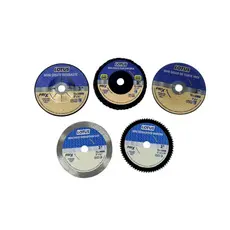Kit Jogo 5 Mini Disco 3" Polegadas 75mm Corte Desbaste Limpeza Polir