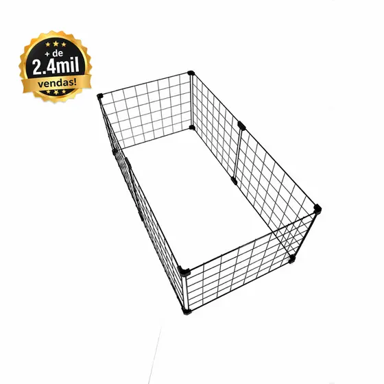 Cercado Para Cachorro Pequeno Porte - Para Adestrar Cão , Cercadinho Com Conectivos - 80X40cm