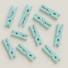 30 Mini Prendedores Bege 3cm – Multiuso para Roupas e Artesanato