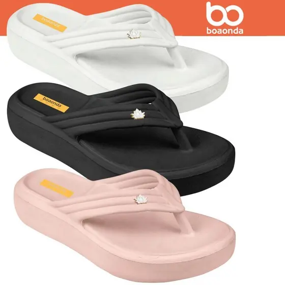 Chinelo Feminino Alana Classic Boaonda Flatform Ortopédico Anatômico Fascite plantar Conforto