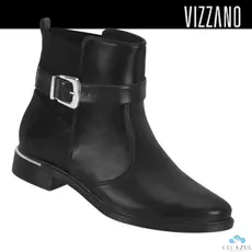 Bota Vizzano Feminina Cano Curto Fivela Conforto Elegância