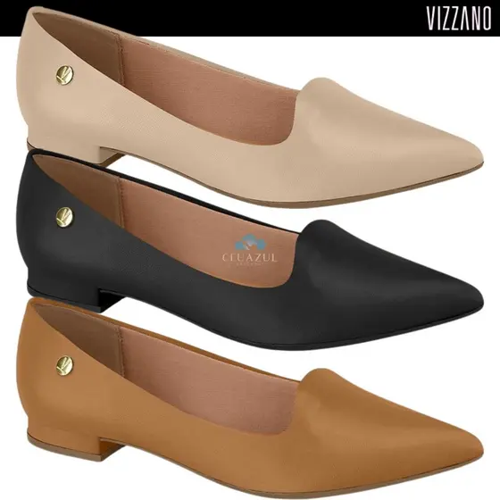 Sapatilha Feminina Vizzano Bico Fino Social Trabalho Original