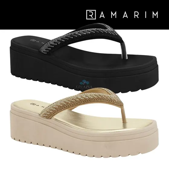 Tamanco Feminino Ramarim Flatform Chinelo Dedo Ultra Conforto ORIGINAL