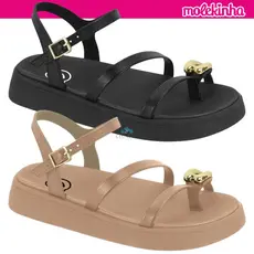 Sandália Molekinha Infantil Menina Confortável Coração Dourado