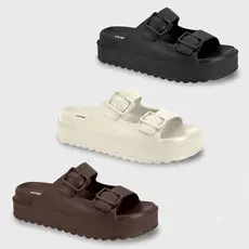 Chinelo Slide Feminino Moleca Plataforma EVA Nuvem Fivelas Original