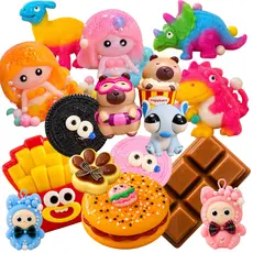 Brinquedos Squishy de Apertar Sensorial Antiestressei Stitch Bichinho Capivara Pintinho Bolacha Oreo Fidget Toy