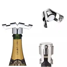 Tampa Para Champagne Vinho Espumante Rolha Garrafa Inox Design De Luxo